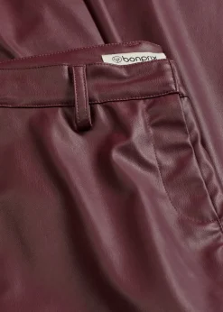 Pantalon flare enduit