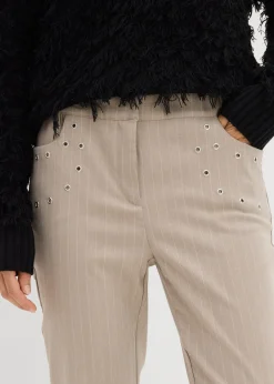 Pantalon flare fluide en viscose mélangée
