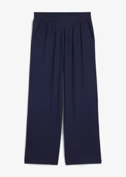 Pantalon fluide en jersey viscose, longueur 7/8