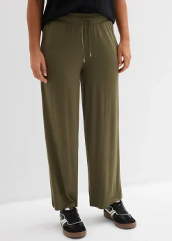 Pantalon fluide en jersey viscose extensible