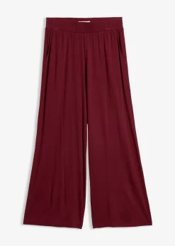 Pantalon fluide en jersey viscose, longueur 7/8