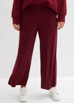 Pantalon fluide en jersey viscose, longueur 7/8