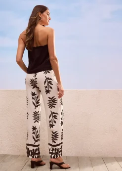 Pantalon imprimé en viscose fluide