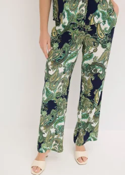 Pantalon imprimé en viscose fluide