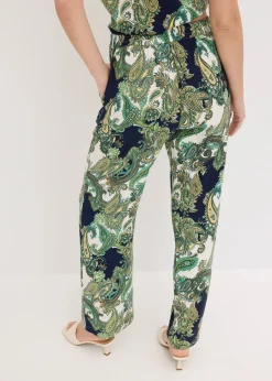 Pantalon imprimé en viscose fluide