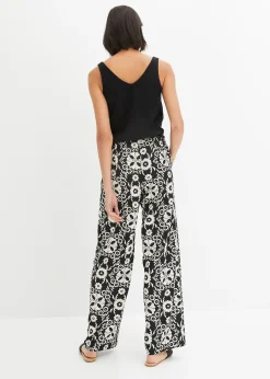 Pantalon imprimé, taille élastiquée