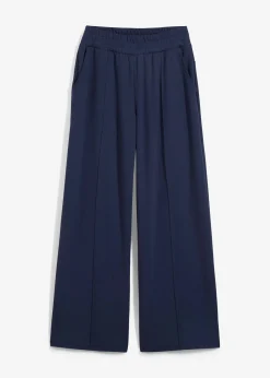 Pantalon large à pinces en jersey