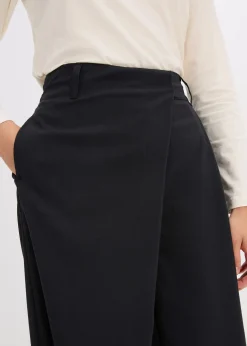 Pantalon large à pinces et fermeture croisée
