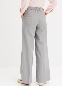 Pantalon large à pinces et rayures tennis
