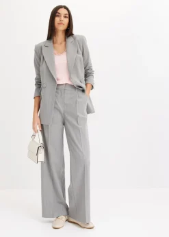 Pantalon large à pinces et rayures tennis