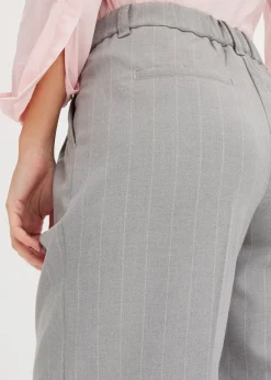 Pantalon large à pinces et rayures tennis