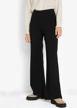 Pantalon large à taille élastiquée