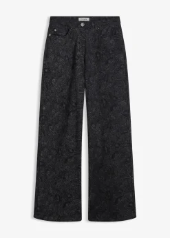 Pantalon large en coton extensible