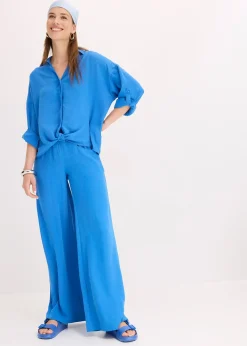 Pantalon large en crêpe léger
