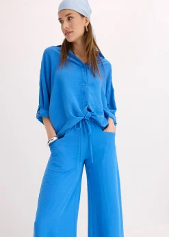 Pantalon large en crêpe léger