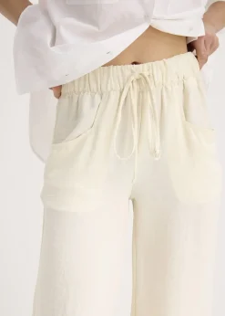 Pantalon large en crêpe léger