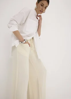 Pantalon large en crêpe léger