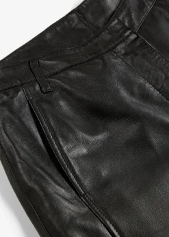Pantalon large en cuir d’agneau nappa