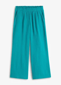 Pantalon large en gaze de coton