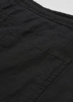 Pantalon large en lin et coton