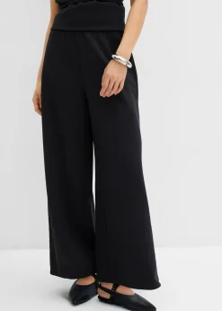Pantalon large en maille piquée