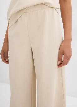 Pantalon large en maille piquée