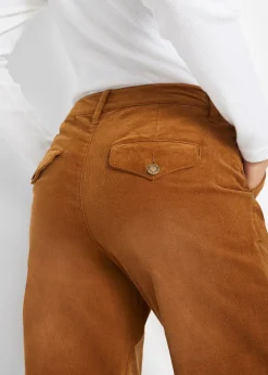 Pantalon large en velours côtelé extensible