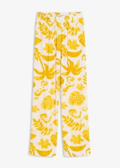 Pantalon large en viscose texturée