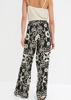 Pantalon large en viscose fluide
