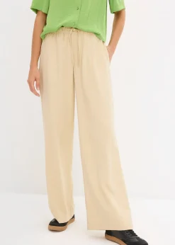 Pantalon large en viscose fluide