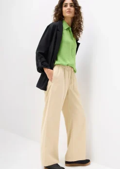 Pantalon large en viscose fluide