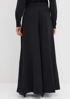 Pantalon large et fluide avec taille élastiquée