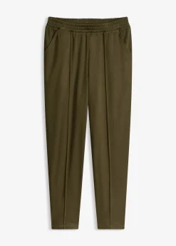 Pantalon élastiqué avec nervures devant