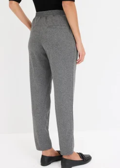 Pantalon élastiqué avec nervures devant