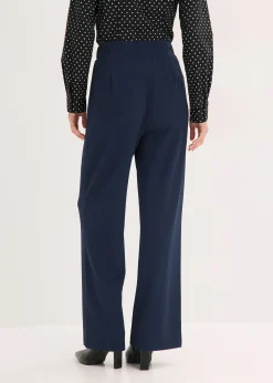 Pantalon élastiqué en interlock épais