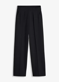Pantalon élastiqué en interlock épais
