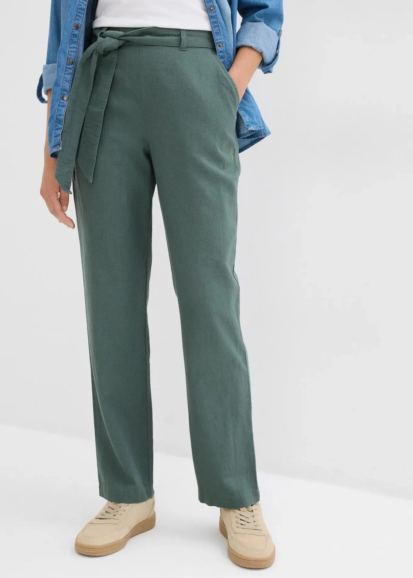 Pantalon léger à taille élastiquée