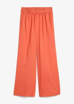 Pantalon palazzo à ceinture élastiquée