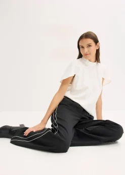 Pantalon palazzo à galons décoratifs