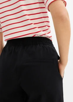 Pantalon palazzo à taille élastiquée