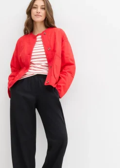 Pantalon palazzo à taille élastiquée