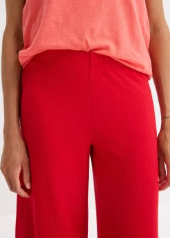 Pantalon palazzo à taille élastiquée