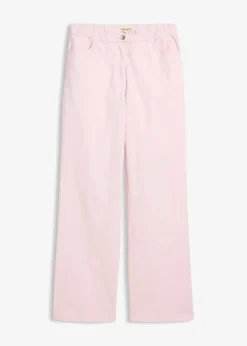 Pantalon palazzo à taille haute et élastiquée