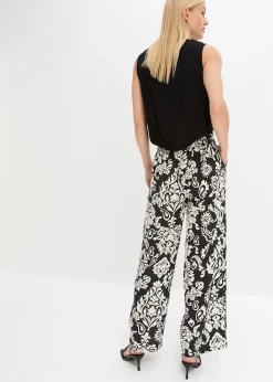 Pantalon palazzo à taille confortable