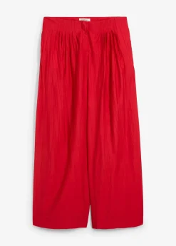 Pantalon palazzo en crépon de viscose mélangée