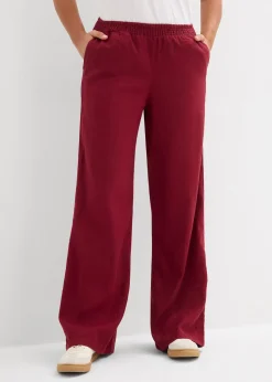 Pantalon palazzo en lin mélangé