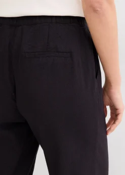 Pantalon palazzo en lin mélangé