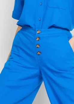 Pantalon palazzo en lin mélangé