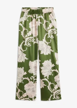 Pantalon palazzo en satin fluide