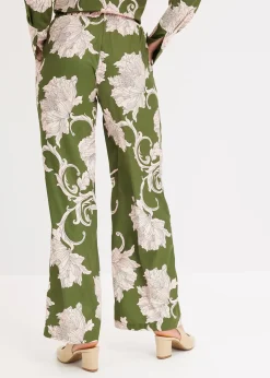Pantalon palazzo en satin fluide